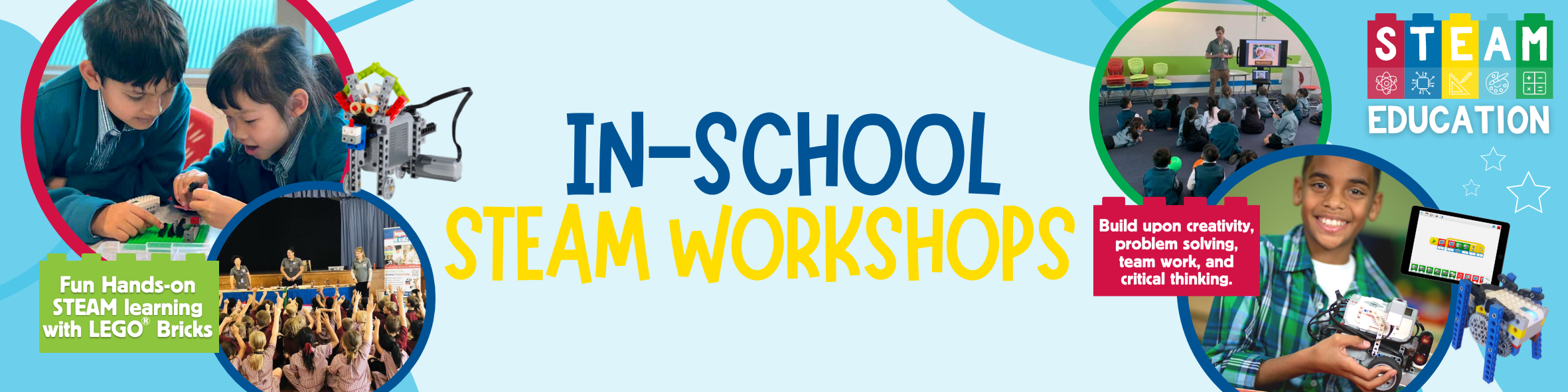 Full Width Top Banner In-School STEAM workshops